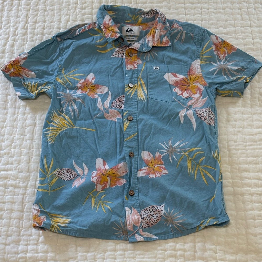Quiksilver Kids Blue Floral Shirt